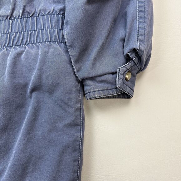 Vintage Members Only Jacket Mens Medium Blue Field Barn Chore Coat Quilt Lined - Picture 8 of 16